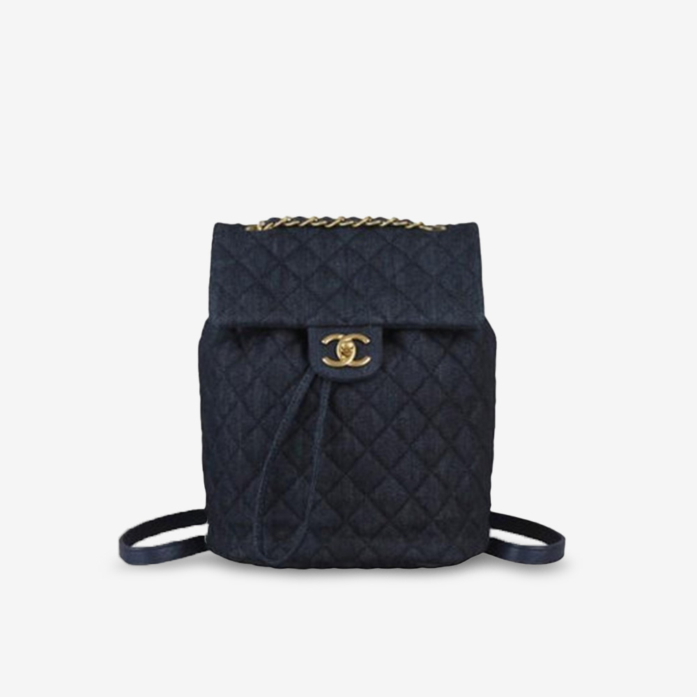 Quilted+Denim+Backpack