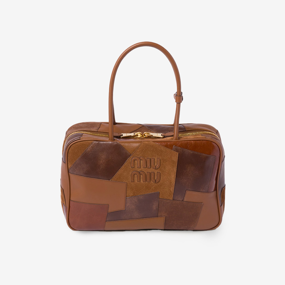 Patchwork+Leather+Bowling+Bag